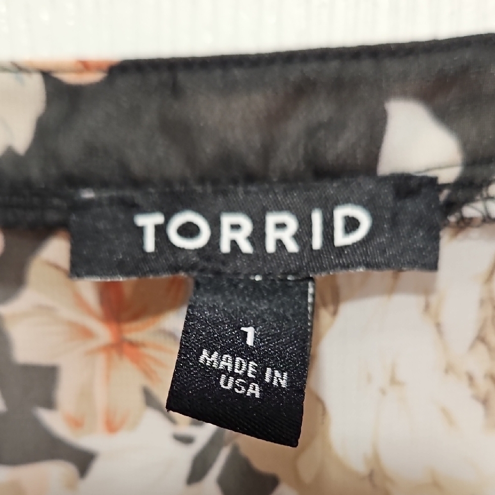 Torrid Black Floral Long Sleeve Dress - Picture 2 of 3